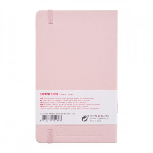 sketch book 13 x 21 cm talens art creation pastel pink 140g 80 sheets 1